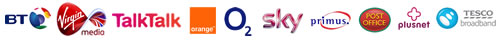 UK Landline Providers logos